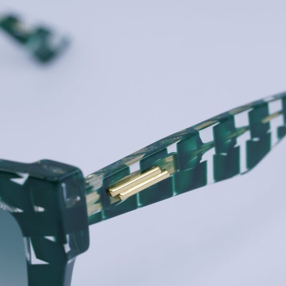 Bottega Veneta BV1212S 008 Sunglasses Green Square Frame, Green Lenses - Picture 4 of 11